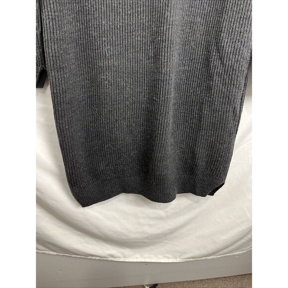 Aritzia Babaton Italian Merino Wool Grey Long Length Sweater Womens Size L - Picture 9 of 12